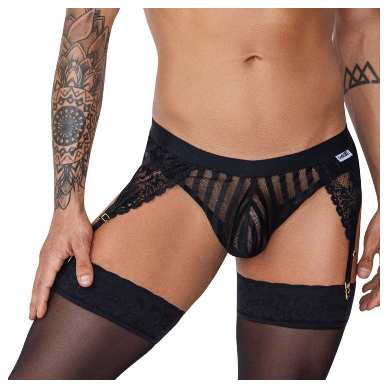 CandyMan String Porte-Jarretelles Turan Noir